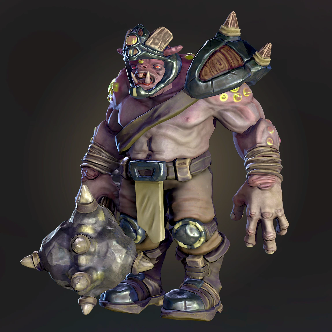 Game ready orc character 3D Model .c4d .max .obj .3ds .fbx .stl .blend 