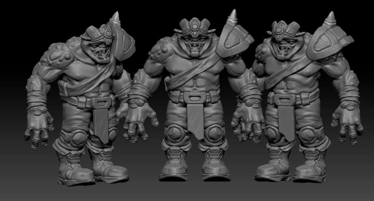 Ork character orc monster 3D Print Model .c4d .max .obj .3ds .fbx .stl .blend 