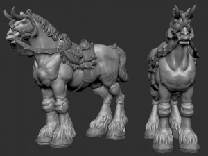 Horse 3d print 3D 프린트 모델