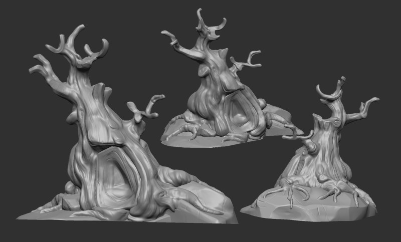 3d print tree for game stylized 3D 프린트 모델 .c4d .max .obj .3ds .fbx .stl .blend 