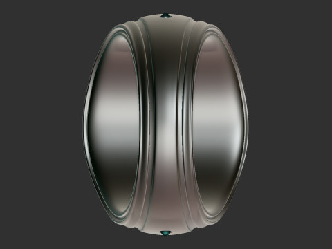 Ring signet ring with stone 3D Принт Модель