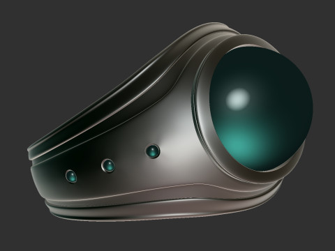 Ring signet ring with stone 3D Принт Модель
