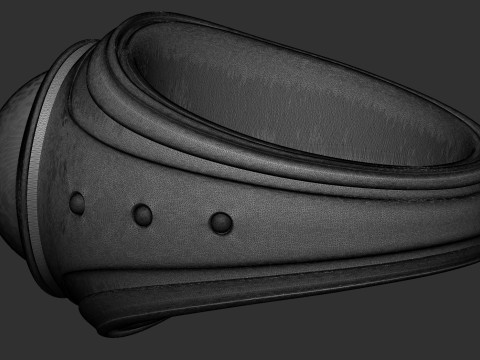 Ring signet ring with stone 3D Принт Модель