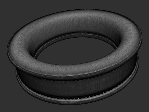 Silver ring with combined decorative ornaments 3D-printmodel