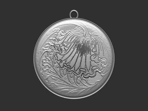 Pendant with a floral motif 3D Print Model