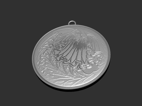 Pendant with a floral motif 3D Print Model