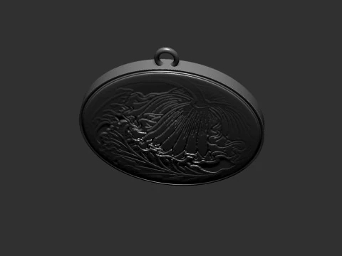 Pendant with a floral motif 3D Print Model
