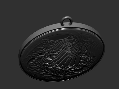 Pendant with a floral motif 3D Print Model