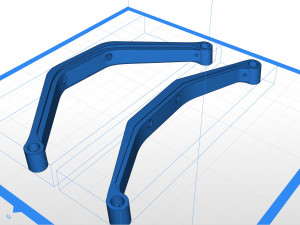 align trex 500 x landing skate 3Dプリントモデル