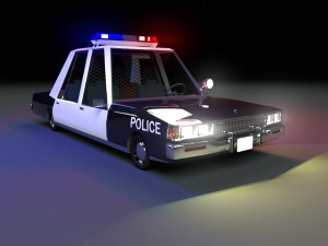 cartoon chevrolet caprice police low-poly 3D Модель