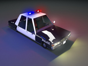 cartoon chevrolet caprice police low-poly 3D Модель