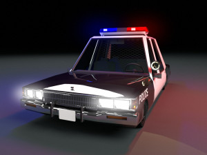 cartoon chevrolet caprice police low-poly 3D Модель