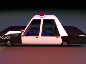 cartoon chevrolet caprice police low-poly 3D Модель