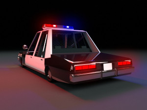 cartoon chevrolet caprice police low-poly 3D Модель