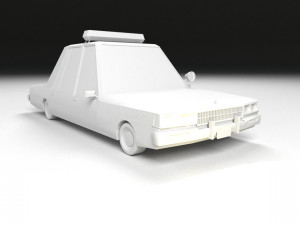 cartoon chevrolet caprice police low-poly 3D Модель