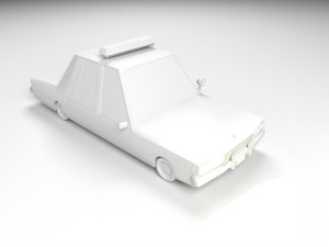 cartoon chevrolet caprice police low-poly 3D Модель