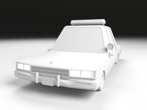 cartoon chevrolet caprice police low-poly 3D Модель