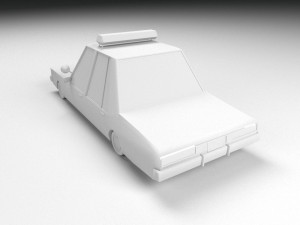 cartoon chevrolet caprice police low-poly 3D Модель