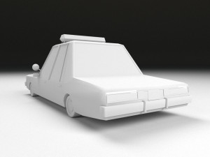 cartoon chevrolet caprice police low-poly 3D Модель