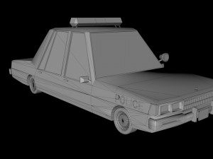 cartoon chevrolet caprice police low-poly 3D Модель