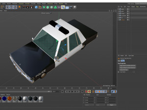 cartoon chevrolet caprice police low-poly 3D Модель