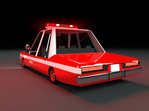 cartoon chevrolet caprice fire department low-poly 3D Модель