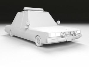 cartoon chevrolet caprice fire department low-poly 3D Модель