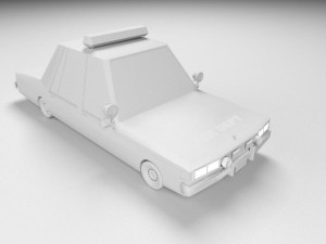cartoon chevrolet caprice fire department low-poly 3D Модель
