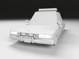 cartoon chevrolet caprice fire department low-poly 3D Модель
