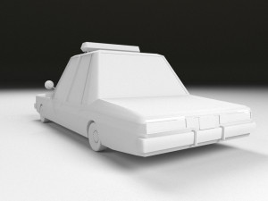 cartoon chevrolet caprice fire department low-poly 3D Модель