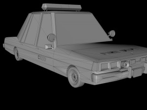 cartoon chevrolet caprice fire department low-poly 3D Модель