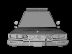 cartoon chevrolet caprice fire department low-poly 3D Модель