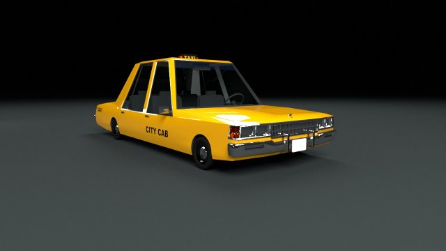 cartoon chevrolet caprice taxi low-poly 3D Модель .c4d .max .obj .3ds .fbx .stl .blend 