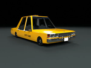 cartoon chevrolet caprice taxi low-poly 3D Model