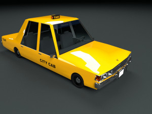 cartoon chevrolet caprice taxi low-poly 3D Модель