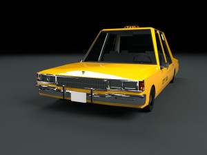 cartoon chevrolet caprice taxi low-poly 3D Модель