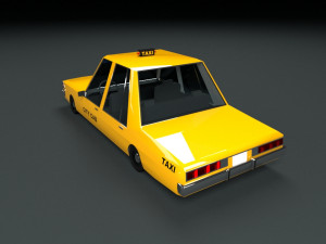 cartoon chevrolet caprice taxi low-poly 3D Модель