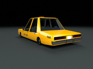 cartoon chevrolet caprice taxi low-poly 3D Модель