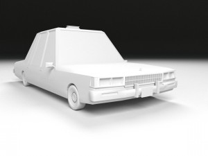 cartoon chevrolet caprice taxi low-poly 3D Модель
