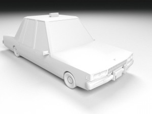 cartoon chevrolet caprice taxi low-poly 3D Модель