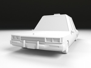 cartoon chevrolet caprice taxi low-poly 3D Модель