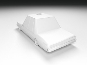 cartoon chevrolet caprice taxi low-poly 3D Модель