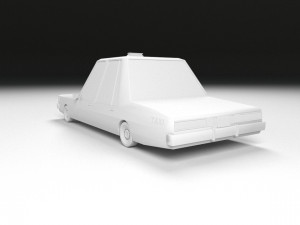cartoon chevrolet caprice taxi low-poly 3D Модель