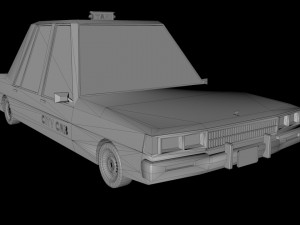 cartoon chevrolet caprice taxi low-poly 3D Модель