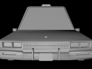 cartoon chevrolet caprice taxi low-poly 3D Модель