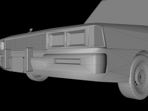 cartoon chevrolet caprice taxi low-poly 3D Модель