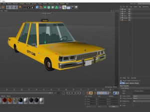 cartoon chevrolet caprice taxi low-poly 3D Модель