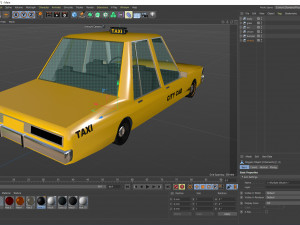 cartoon chevrolet caprice taxi low-poly 3D Модель