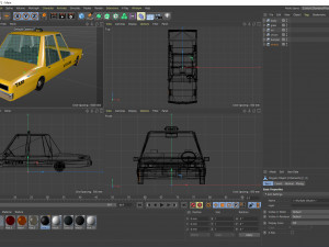 cartoon chevrolet caprice taxi low-poly 3D Модель