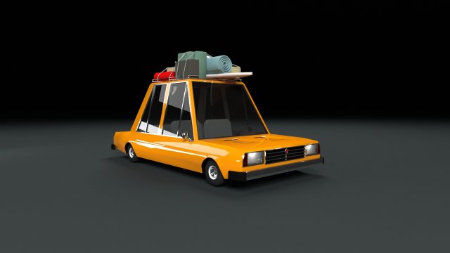 low poly cartoon car low-poly Model 3D .c4d .max .obj .3ds .fbx .stl .blend 